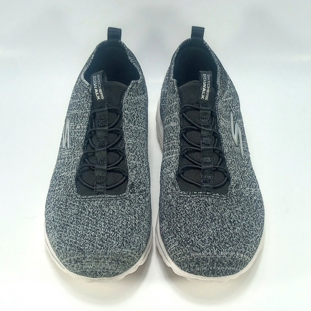 Skechers Go Walk Radiant Moon Womens 9.5 Black And White Stretch Fit Sneakers - Picture 6 of 10